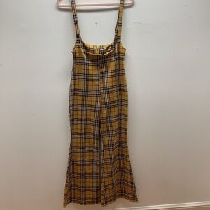 Goodtimes USA Size Medium Sleeveless Jumpsuit Back Zipper Closure Flare Bottom.